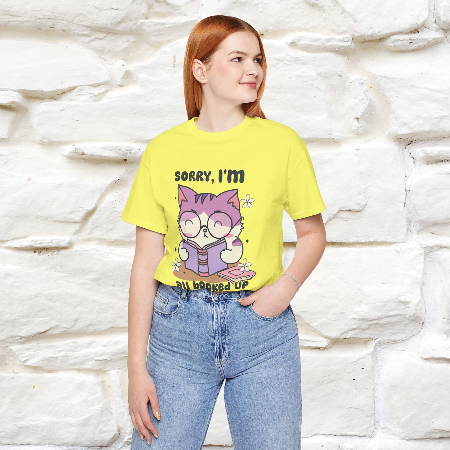 ''Sorry I am All Booked Up| Cute Cat T-Shirt |Nunu&Miao Studio