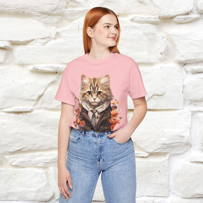 "Mr. Meow" Elegante T-shirt con gatto per uomo e donna | 100% cotone*