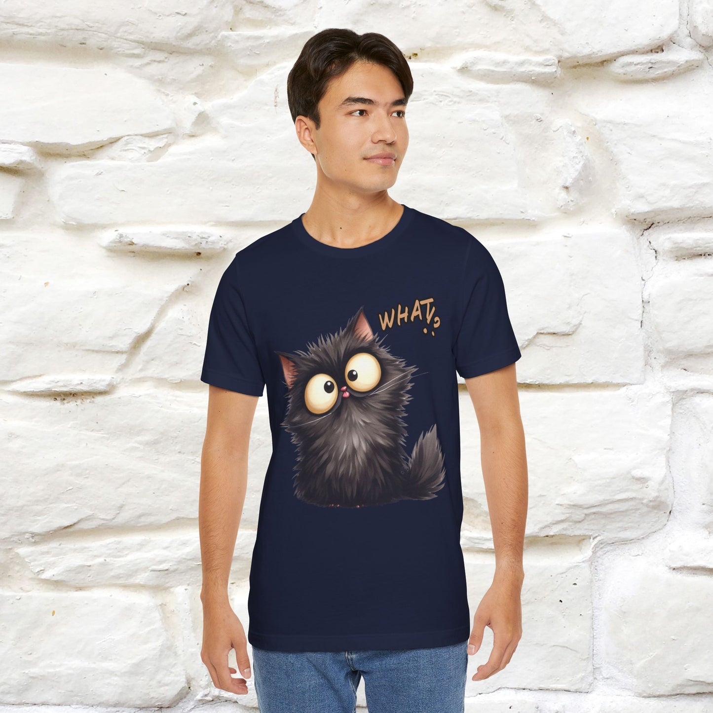 What? Cat T-Shirt for Men & Women | 100% Cotton* Funny & Stylish Tee