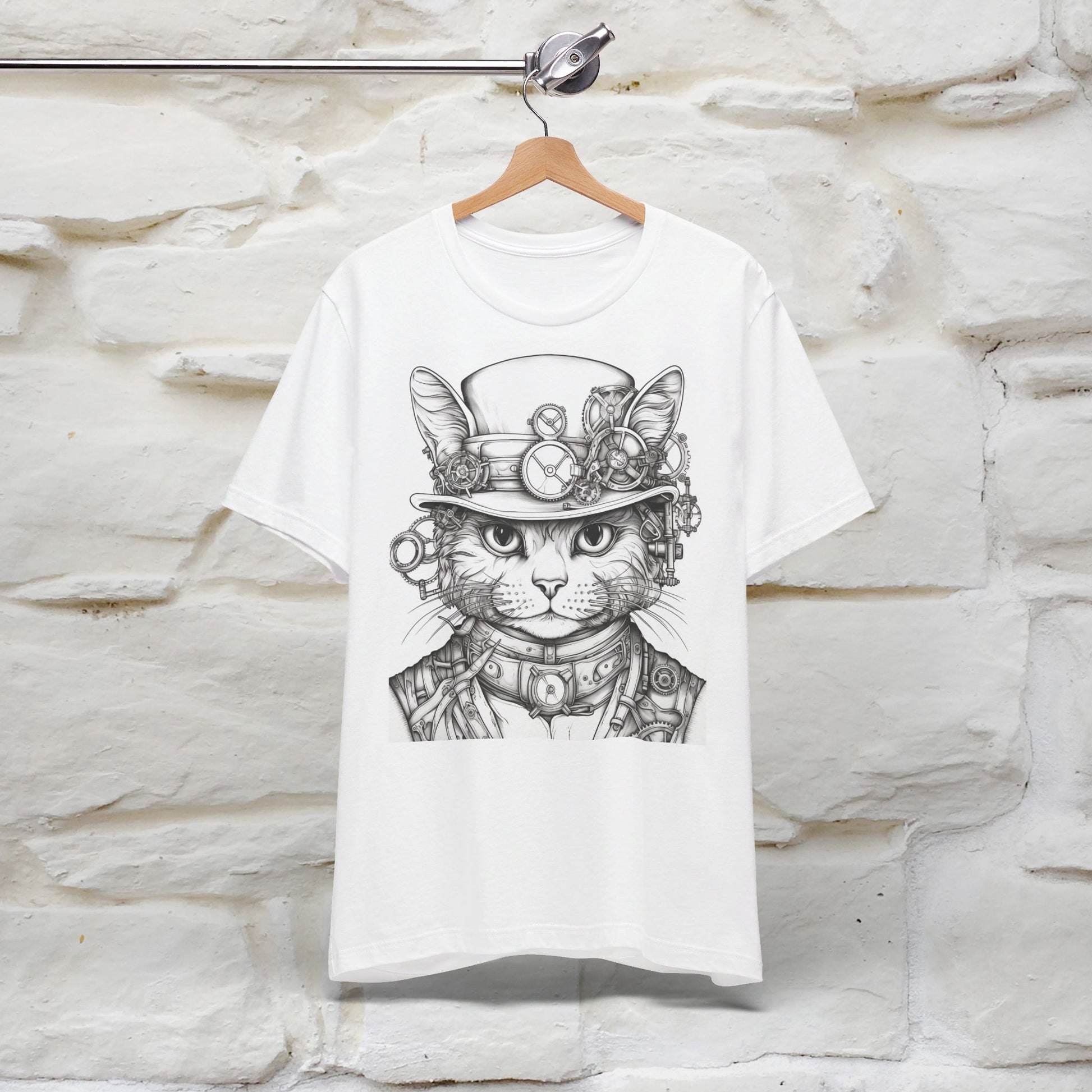 "Time Traveler Cat'' Cat T-shirt for Man 100% Cotton* - Nunu&Miao Studio