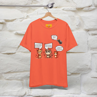 "Humans Are Way Ahead In The Evil Game! 😈😼" Cat  T-shirt |Nunu&Miao Studio - Nunu&Miao Studio