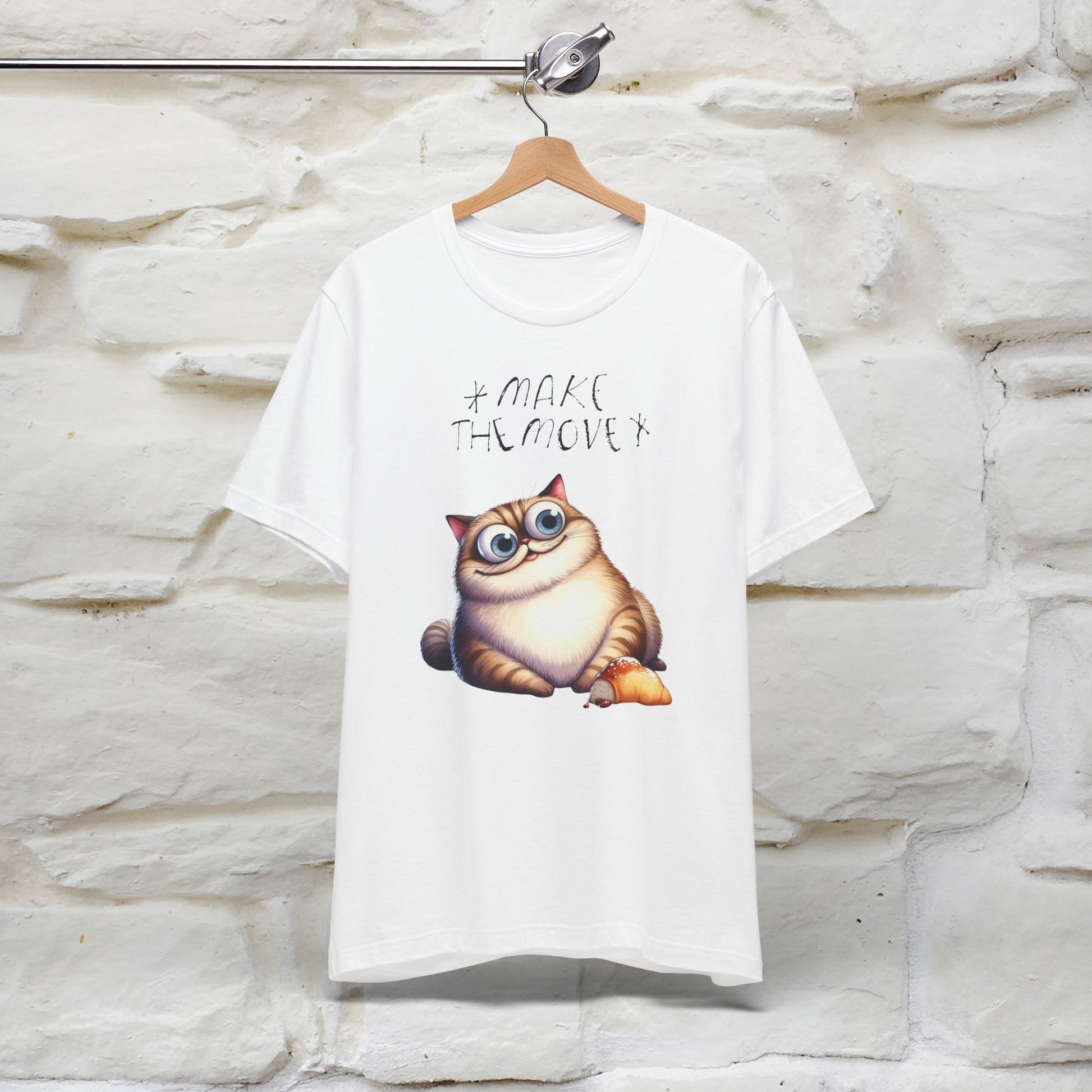 Make the Move Cat T-Shirt for Men & Women | 100% Cotton* Motivational Tee - Nunu&Miao Studio