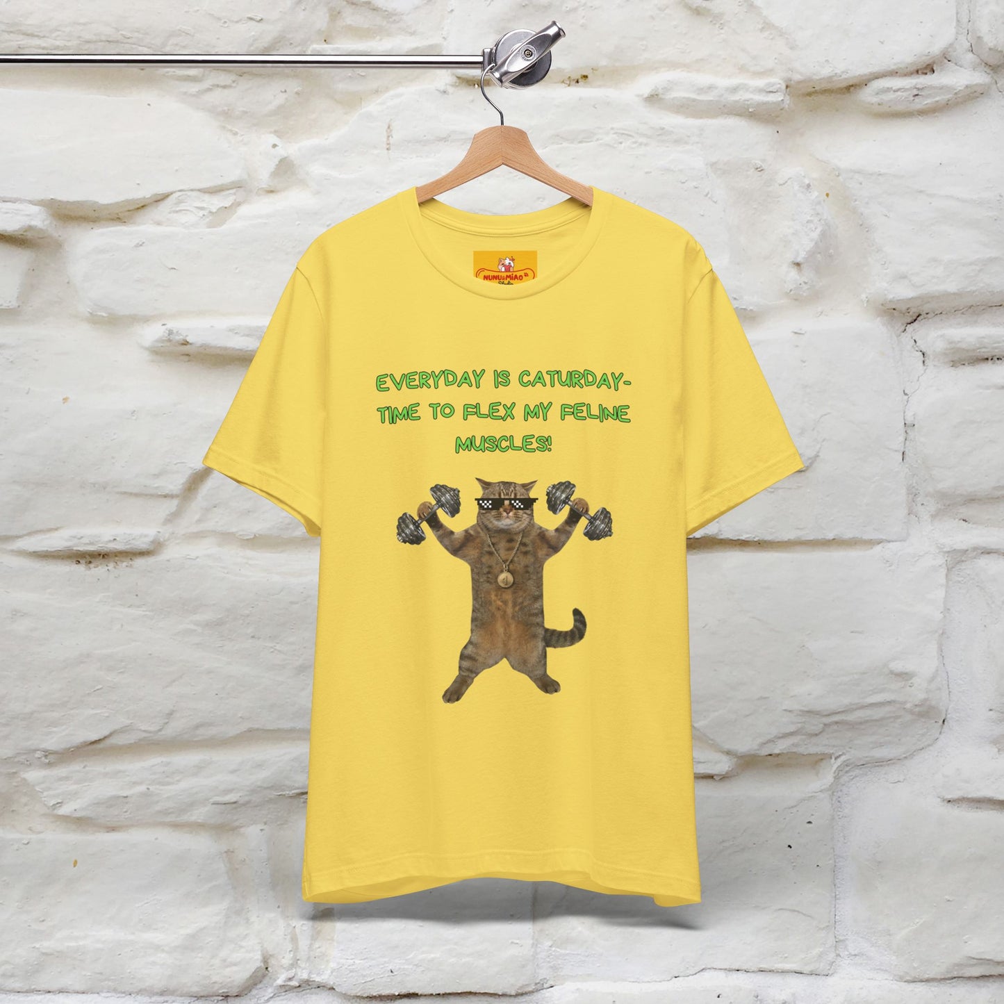 "Everyday Is Caturday – Flex My Feline Muscle"| Funny Cat T-Shirt  |Nunu&Miao Sudio - Nunu&Miao Studio
