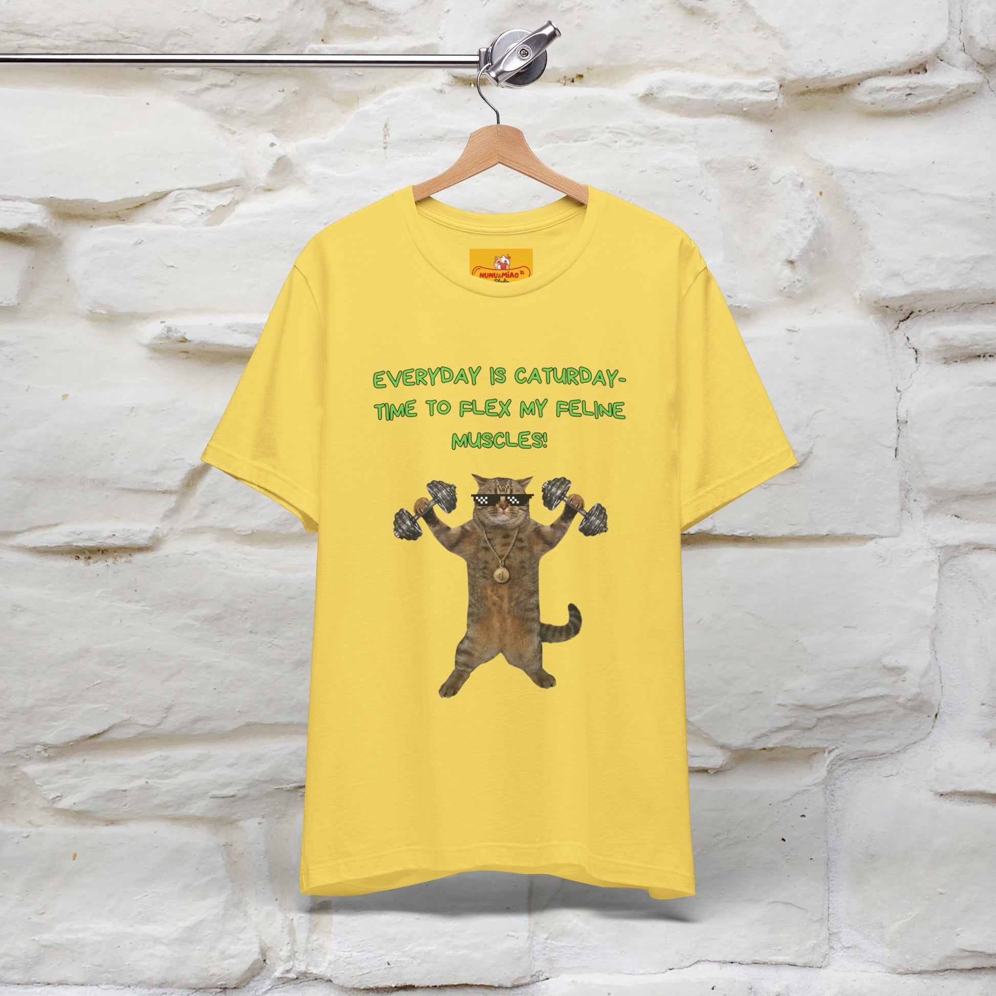 "Everyday Is Caturday – Flex My Feline Muscle"| Funny Cat T-Shirt  |Nunu&Miao Sudio - Nunu&Miao Studio