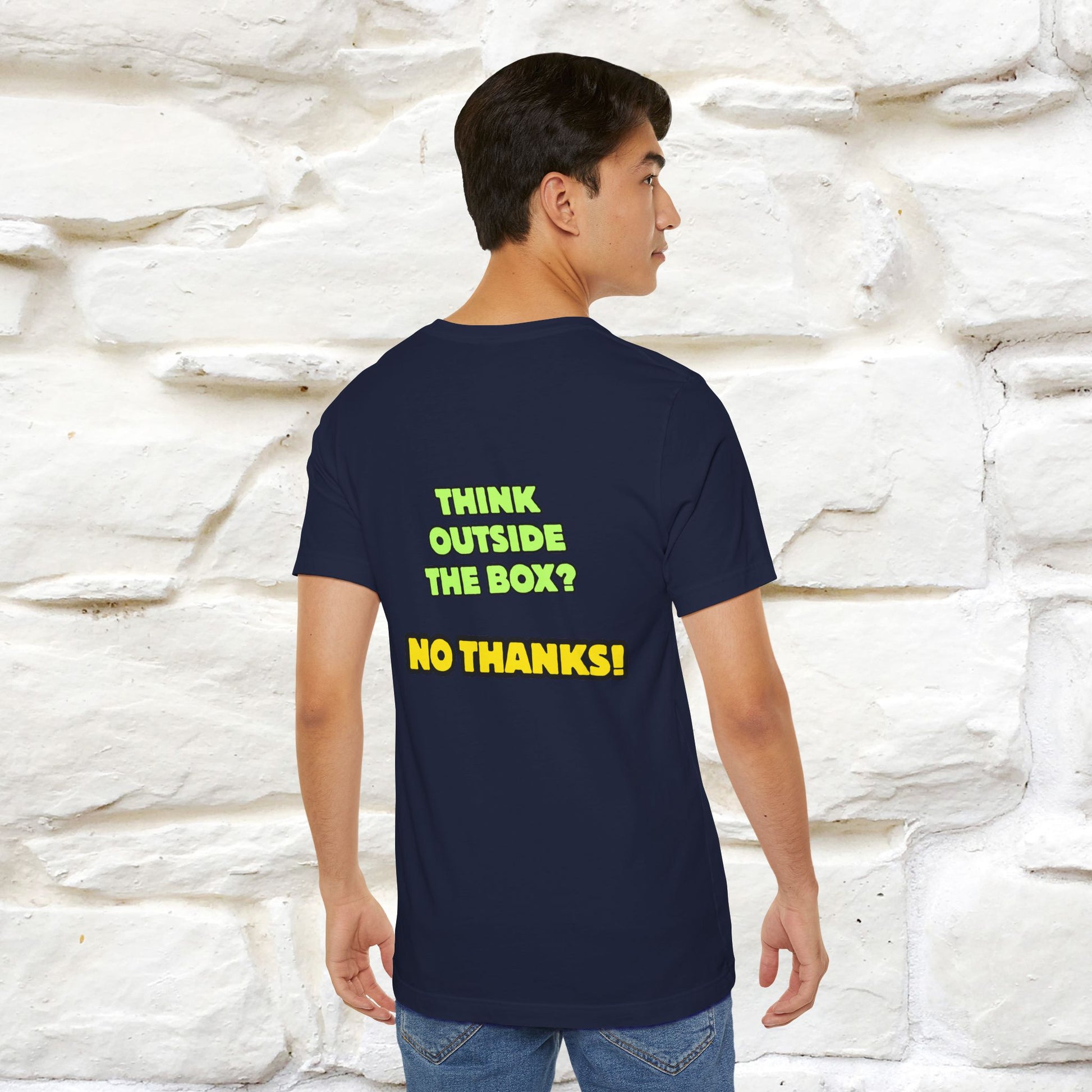 "Think outside the box? No thanks." Cat T-Shirt | Nunu&Miao Studio - Nunu&Miao Studio