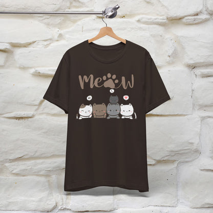 "Meow" Cute Cat T-Shirt for Men & Women | 100% Cotton*🐾