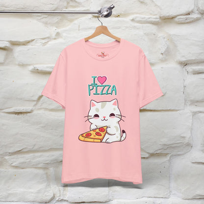 "I Love Pizza" Cat T-shirt for Men & Women | 100% Cotton*