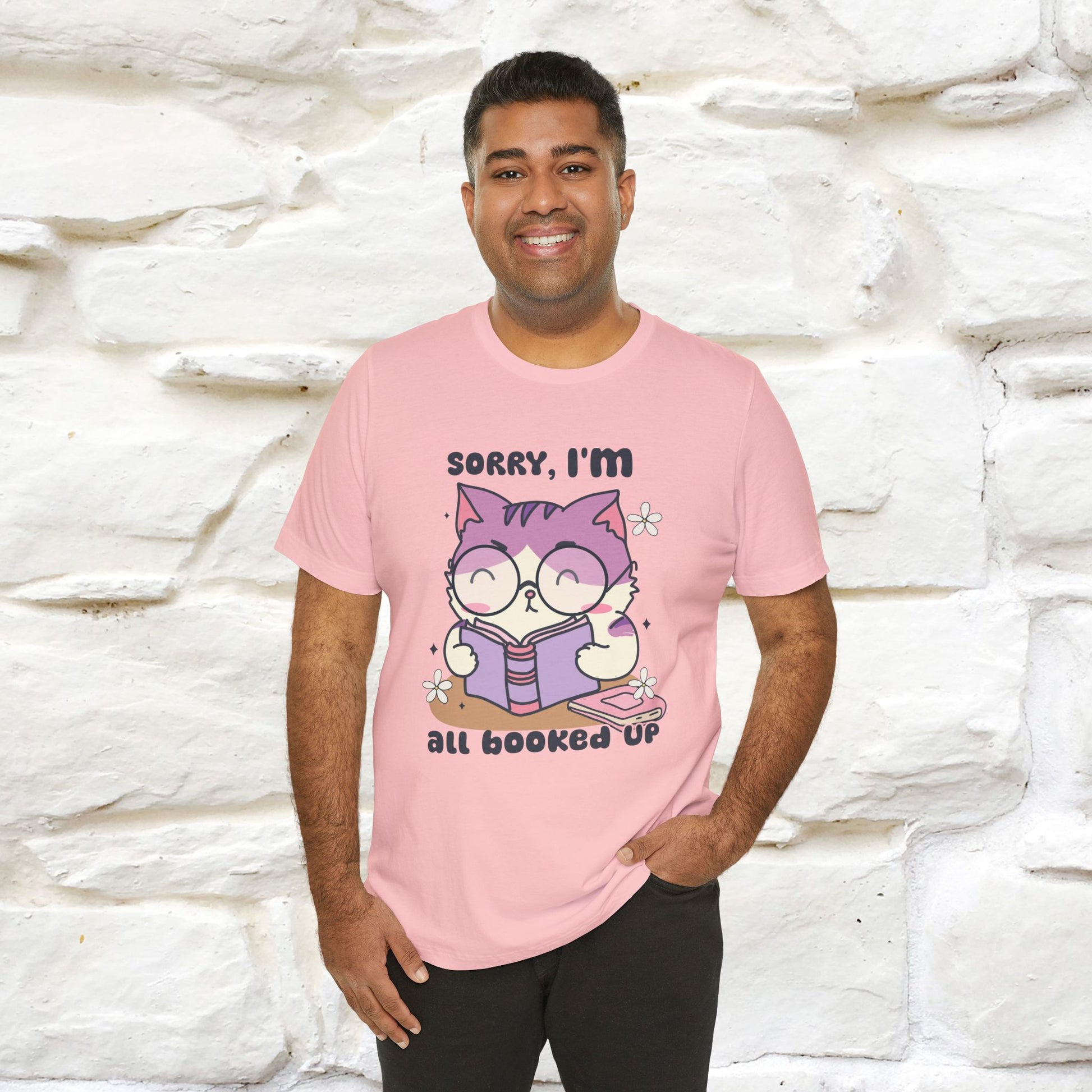 ''Sorry I am All Booked Up| Cute Cat T-Shirt |Nunu&Miao Studio - Nunu&Miao Studio
