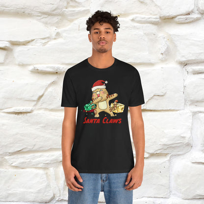 “Funny Santa Claws T-Shirt | Festive Cat Christmas Shirt for Men & Women | 100% Cotton*”