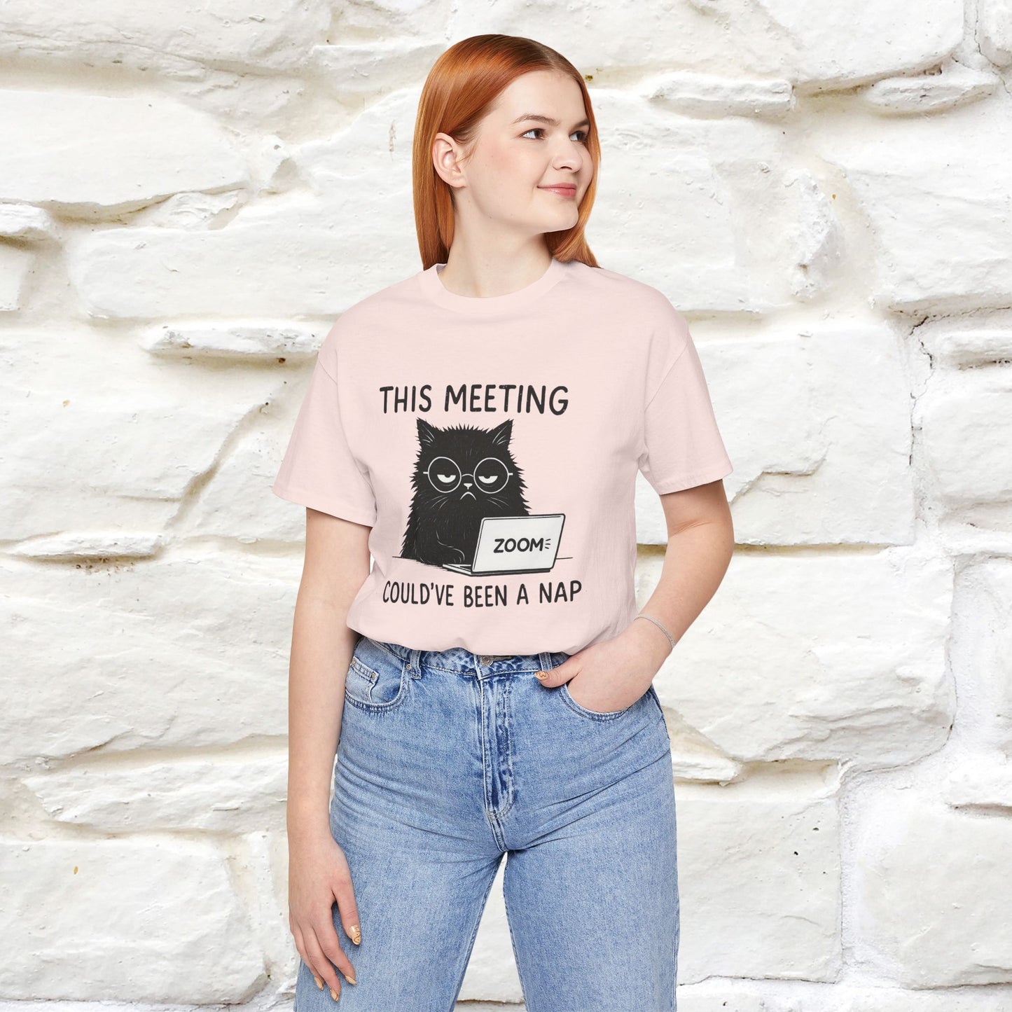 "This Meeting Could've Been a Nap" | Sarcastic Cat T-Shirt | Nunu&Miao Studio