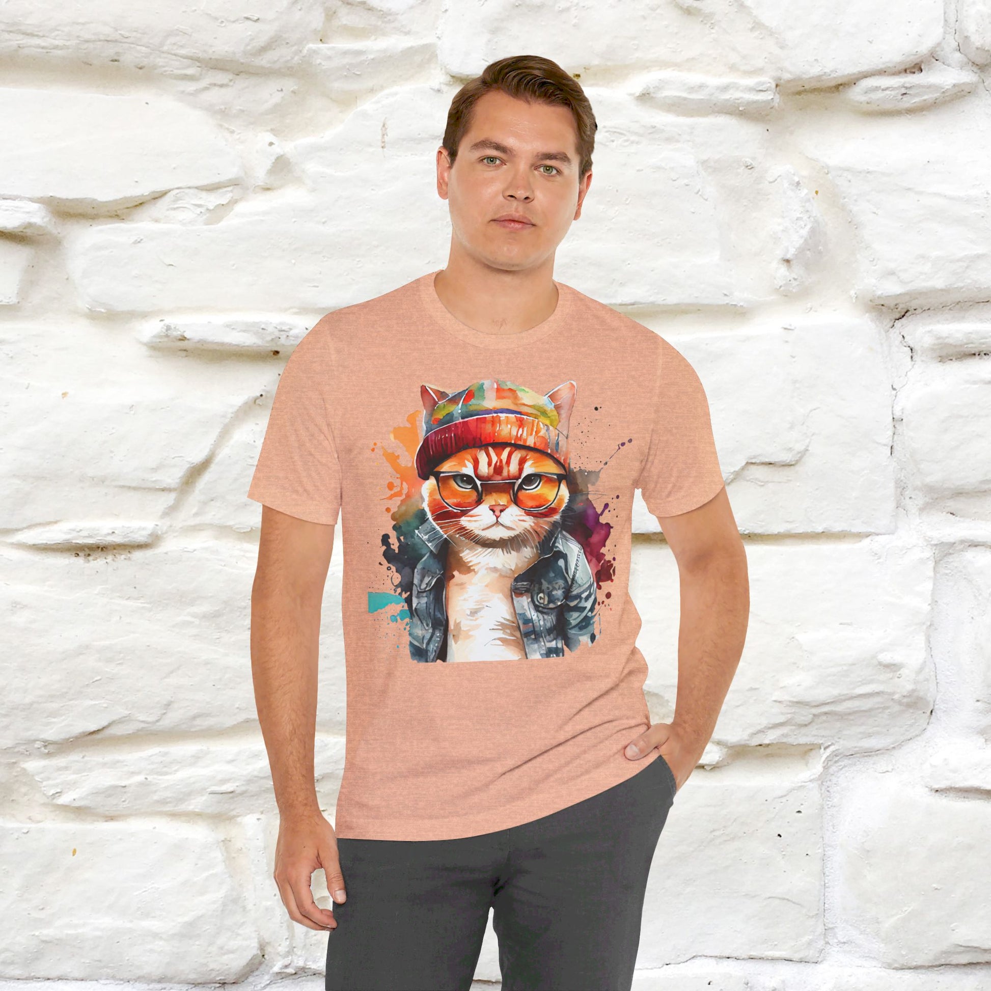 ''Don't Mess with Me Cat'' T-shirt for Man 100% Cotton. - Nunu&Miao Studio