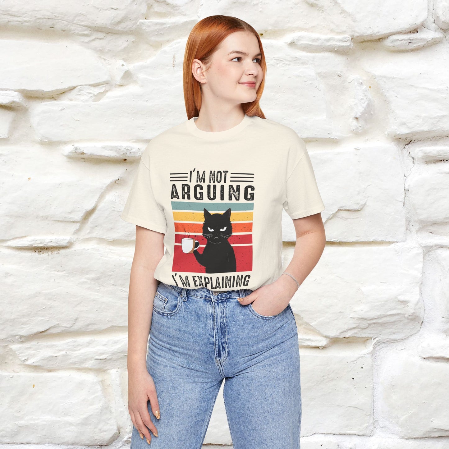 Non sto discutendo, sto spiegando perché ho ragione T-shirt con gatto per uomo e donna | 100% cotone* Maglietta divertente