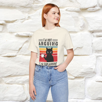 Non sto discutendo, sto spiegando perché ho ragione T-shirt con gatto per uomo e donna | 100% cotone* Maglietta divertente