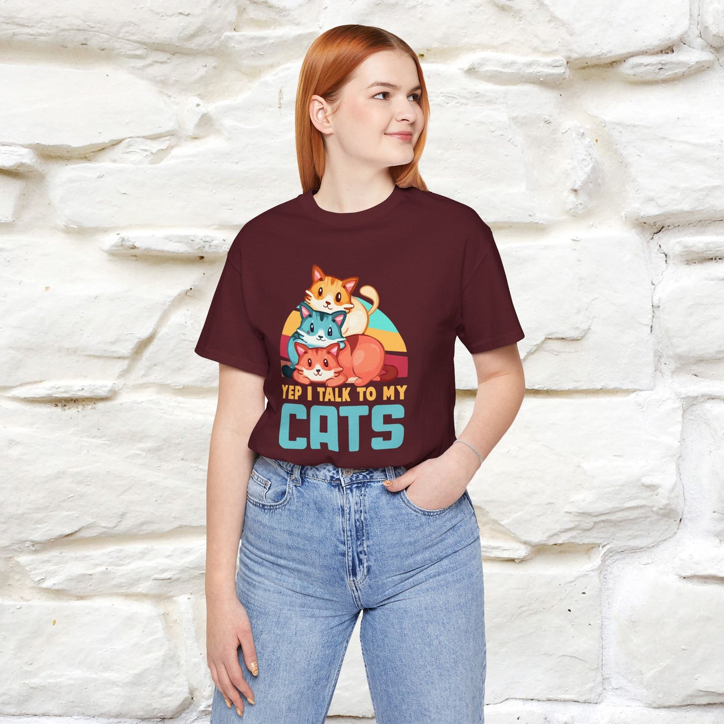 ''Yep, I Talk To My Cats'' Cute Cat T-Shirt for Men & Women | 100% Cotton* 🐾