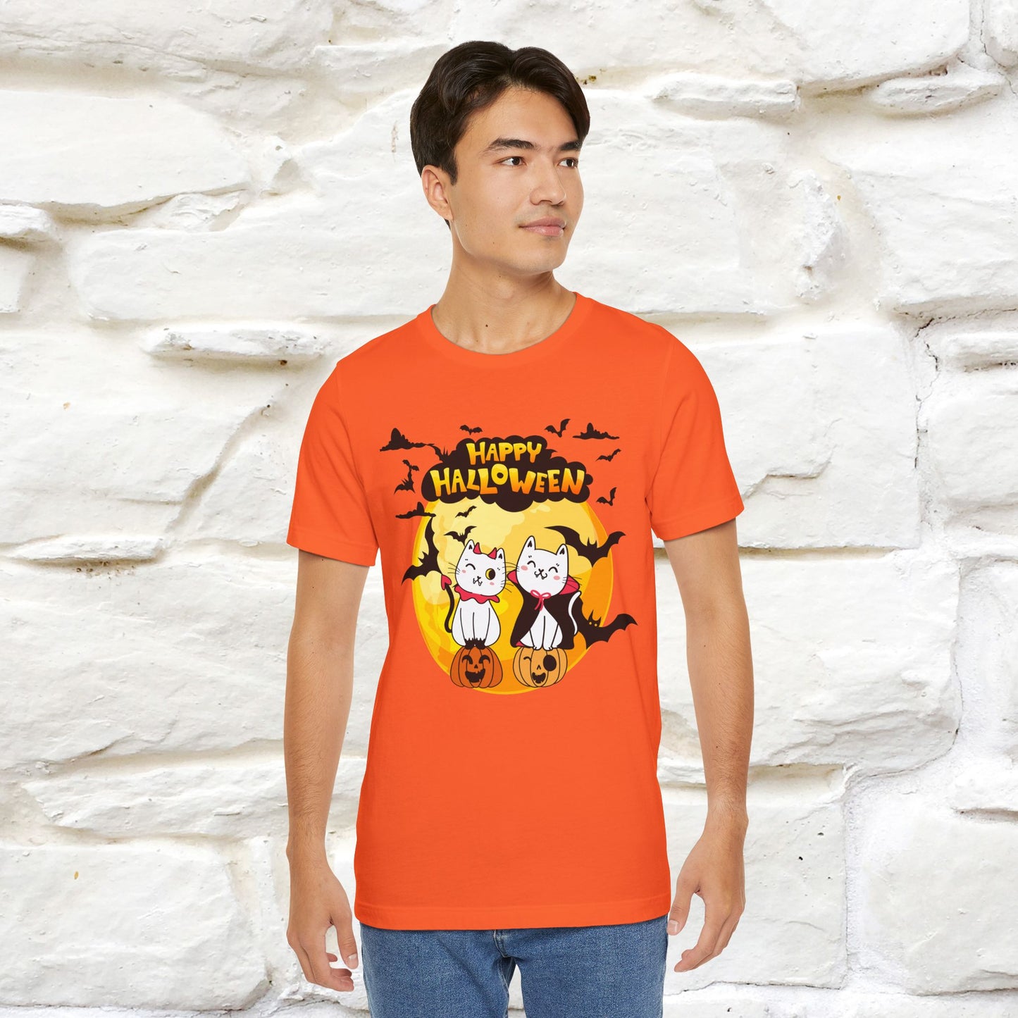 "Happy Halloween Cat Couple " Cat  T-shirt |Nunu&Miao Studio