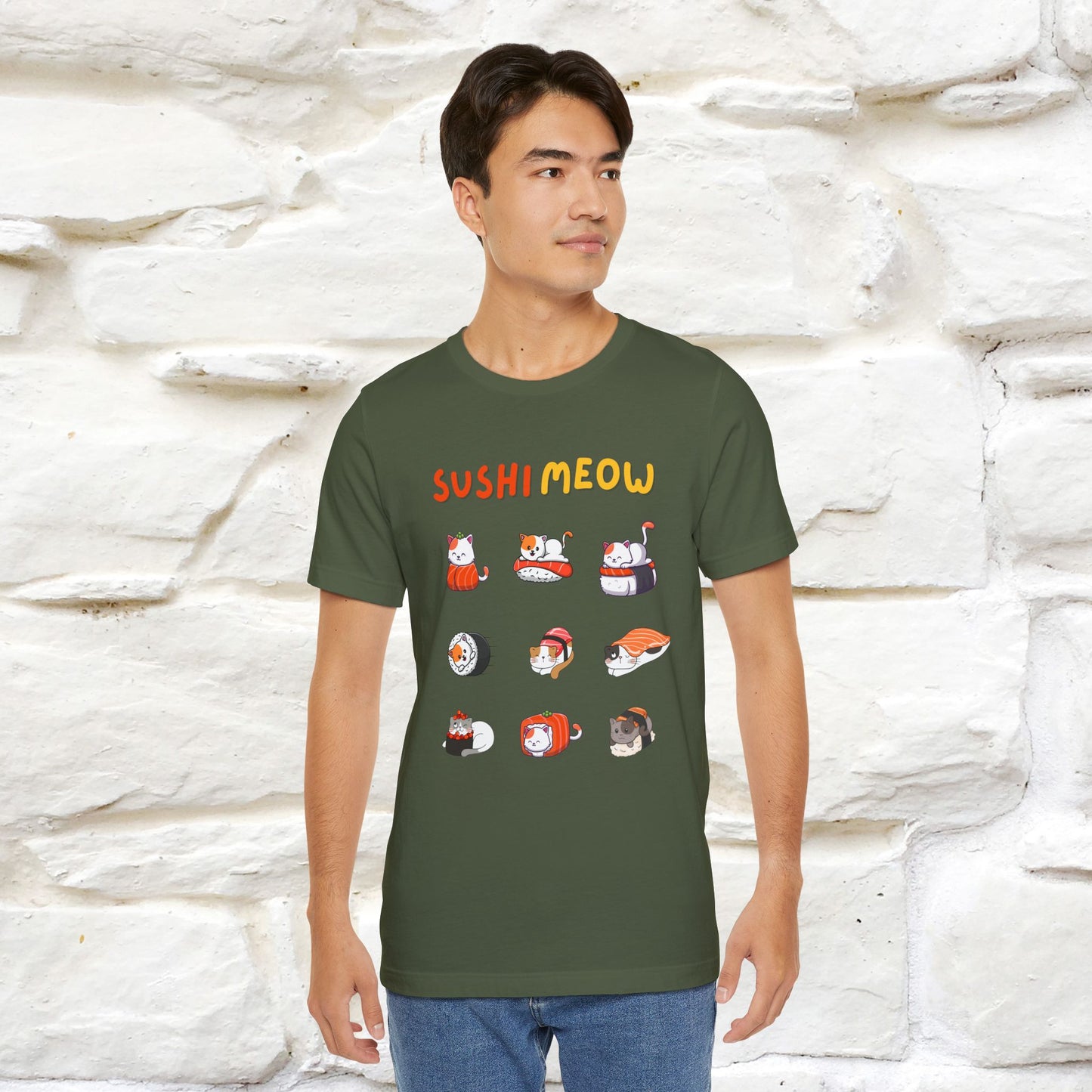 "Sushi Meow" Cat T-shirt for Men & Women | 100% Cotton*