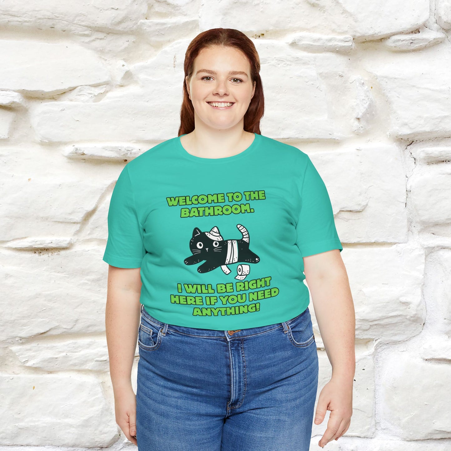 "Welcome To The Bathroom..."Funny  Cat T-shirt |Nunu&Miao Studio - Nunu&Miao Studio