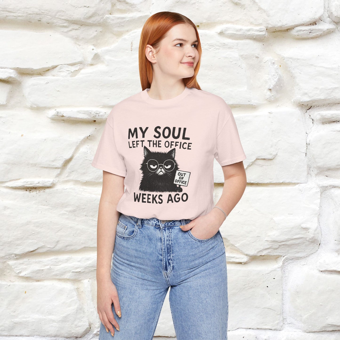 "My Soul Left The Office..." |Funny Cat T-Shirt | Nunu&Miao Studio