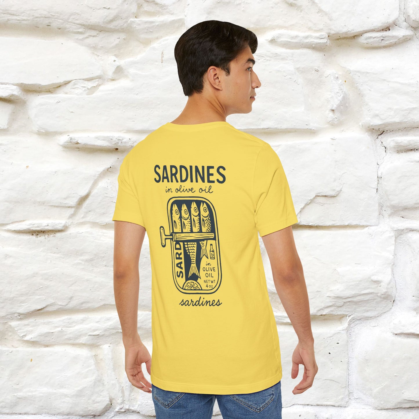 "Sardines In Olive Oil" Cute T-shirt | Front & Back Design|Nunu&Miao Studio