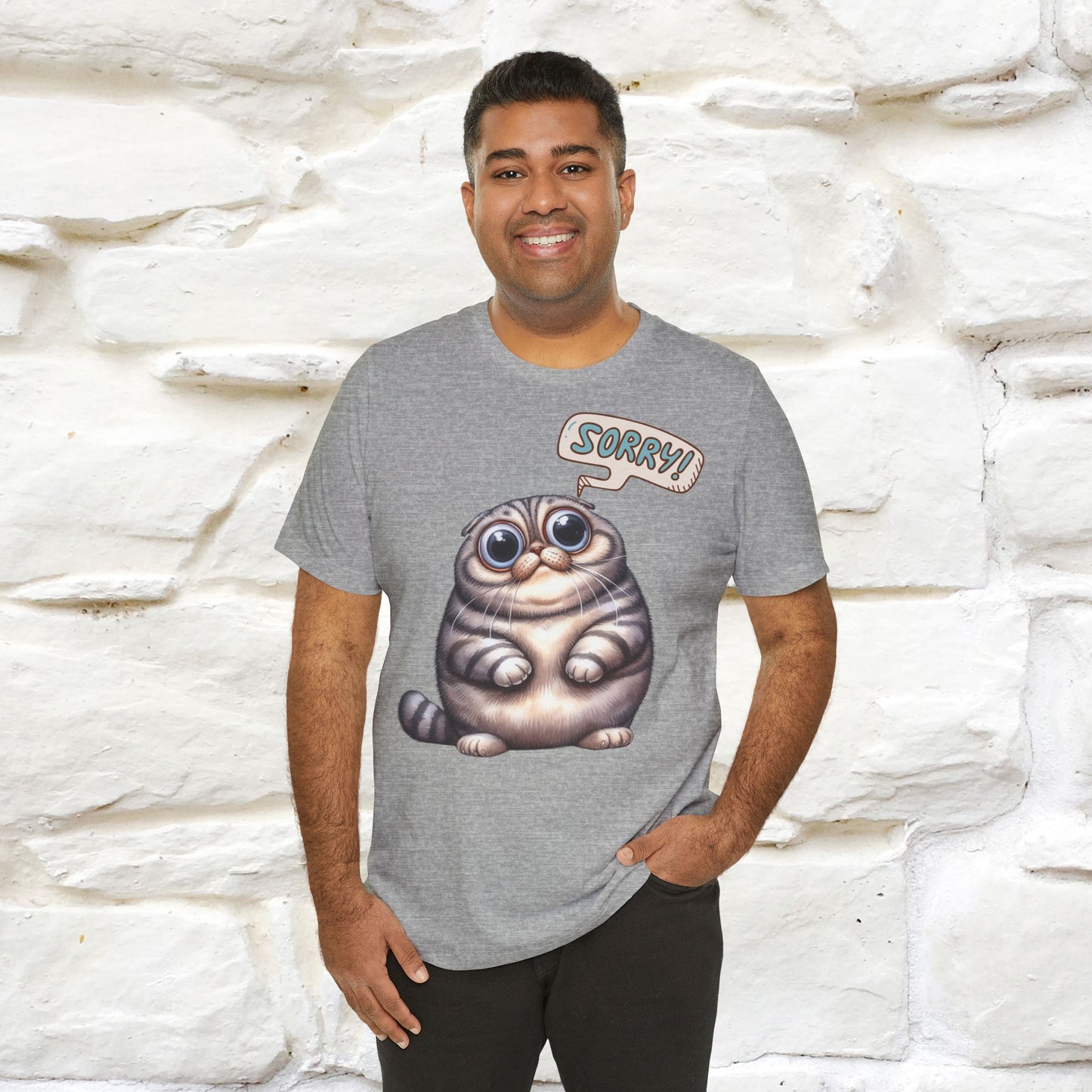 Sorry Cat T-Shirt for Men & Women | 100% Cotton* Funny & Stylish Tee