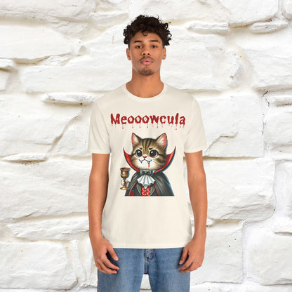 Meooowcula T-Shirt for Men & Women | 100% Cotton Spooky Cat Lover Tee