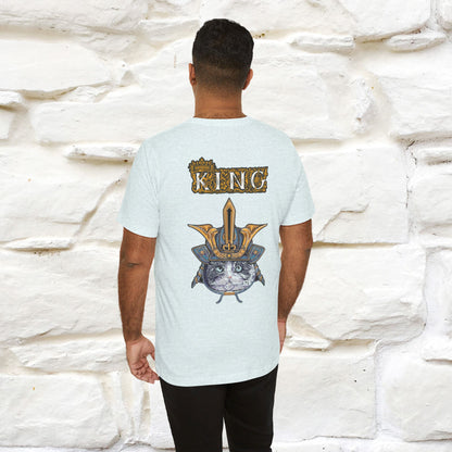 ''King Cat'' T-Shirt For Men, Front and Back Design, 100% Cotton* - Nunu&Miao Studio