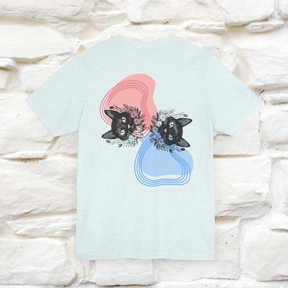 "Pink and Blu" Cat T-Shirt for Men & Women | Front & Back Design | 100% Cotton* 🐾