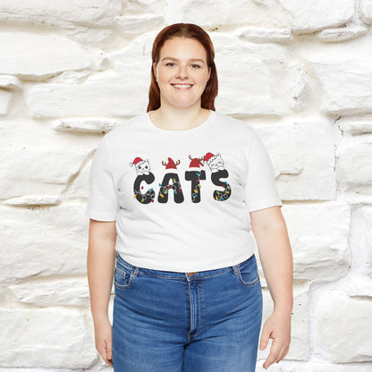 “Cats Christmas T-Shirt | Festive Cat T-Shirt for Men & Women | 100% Cotton”