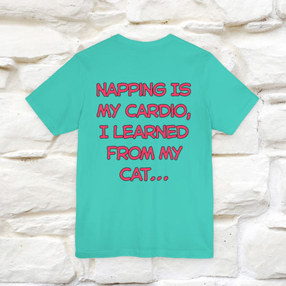 "Napping Is My Cardio, I Learned From My Cat…" Funny Cat T-shirt | Nunu&Miao Studio