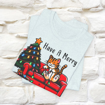 “Have A Merry Christmas! T-Shirt | Festive Cat Shirt for Men & Women | 100% Cotton”