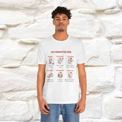 "The 6 Phases of Cat Logic" Hilarious Cat T-Shirt  | Nunu&Miao Studio - Nunu&Miao Studio