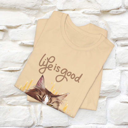 "Life Is Good" Cat T-Shirt for Women | 100% Cotton* 🐾