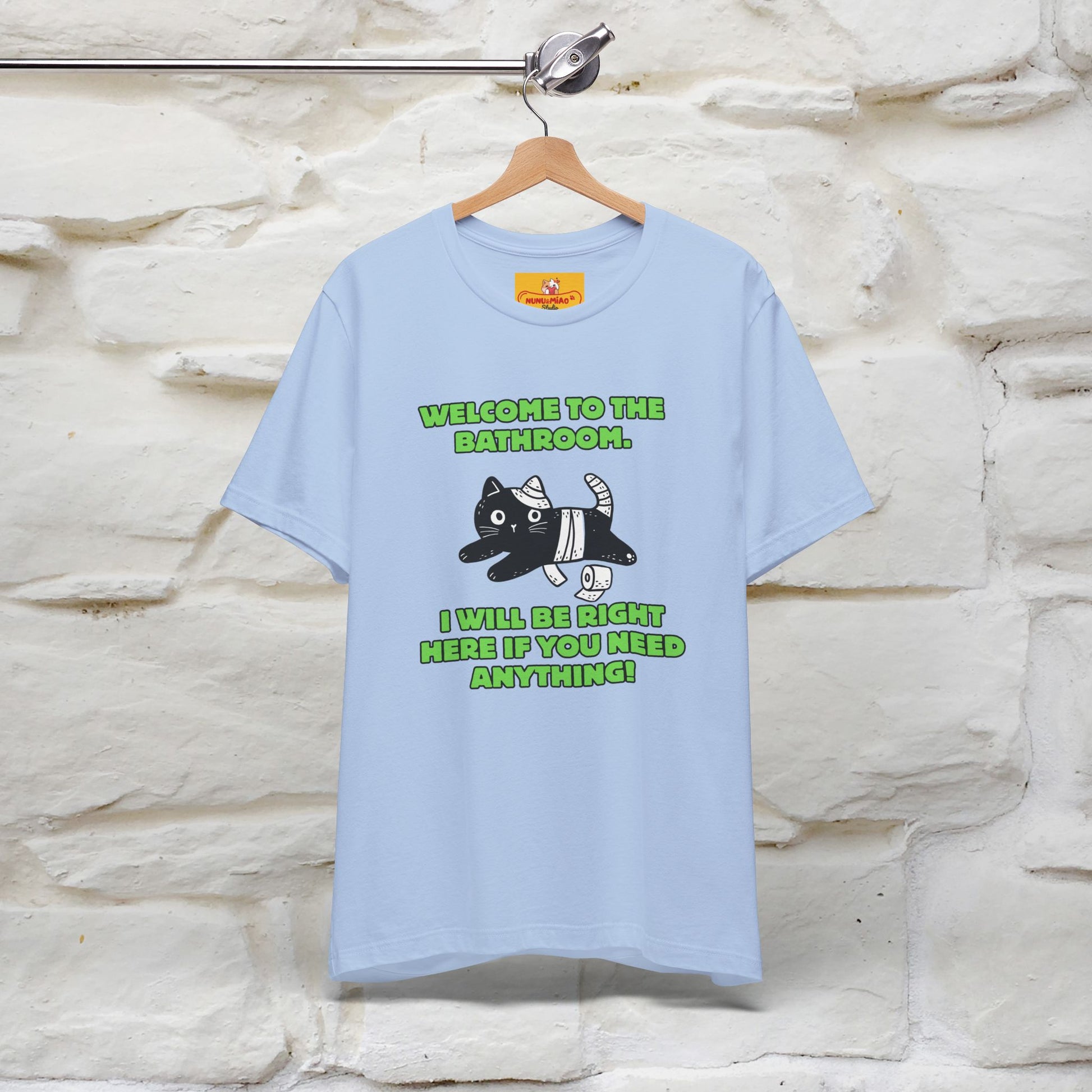 "Welcome To The Bathroom..."Funny  Cat T-shirt |Nunu&Miao Studio - Nunu&Miao Studio