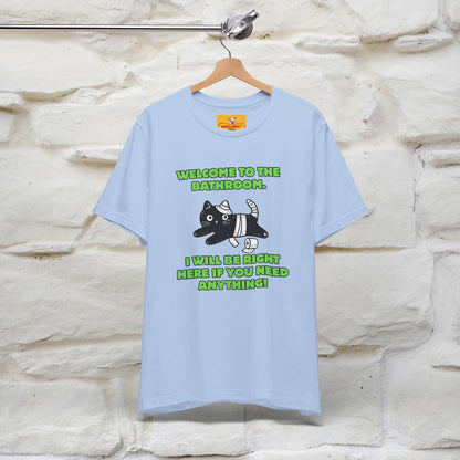 "Welcome To The Bathroom..."Funny  Cat T-shirt |Nunu&Miao Studio - Nunu&Miao Studio