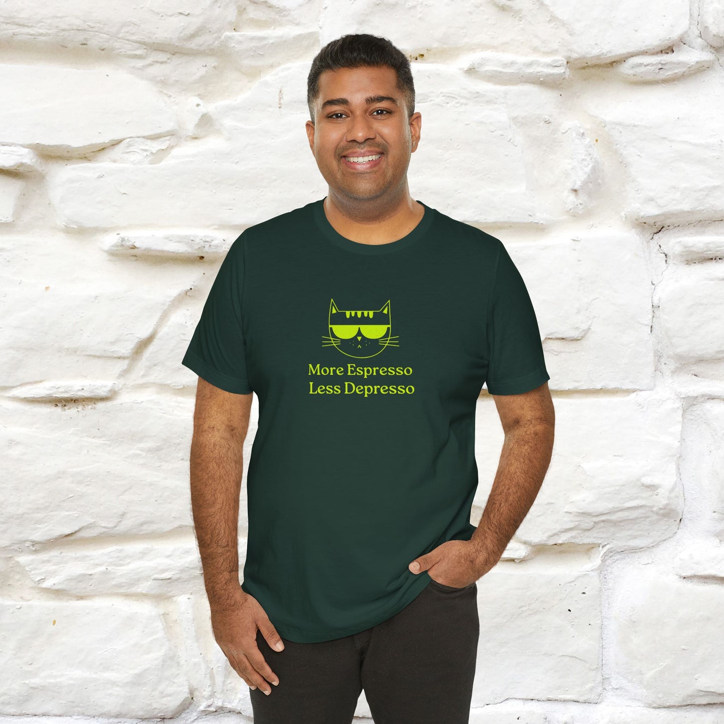 "More Espresso Less Depresso" |Cat T-Shirt | Nunu&Miao Studio
