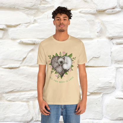 "All You Need Is Love" Cat T-Shirt | 100% Cotton* | Adorable Cat Apparel for Men & Women