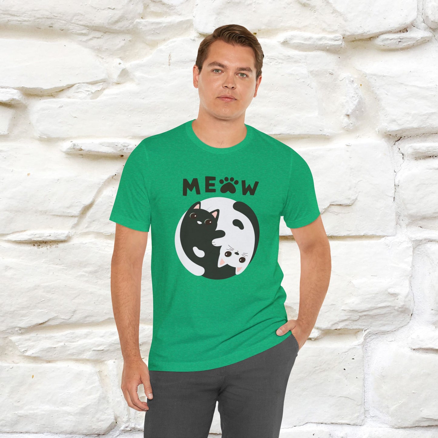 ''Ying Yang Meow''  Cat T-shirt for Men and Women  100% Cotton*