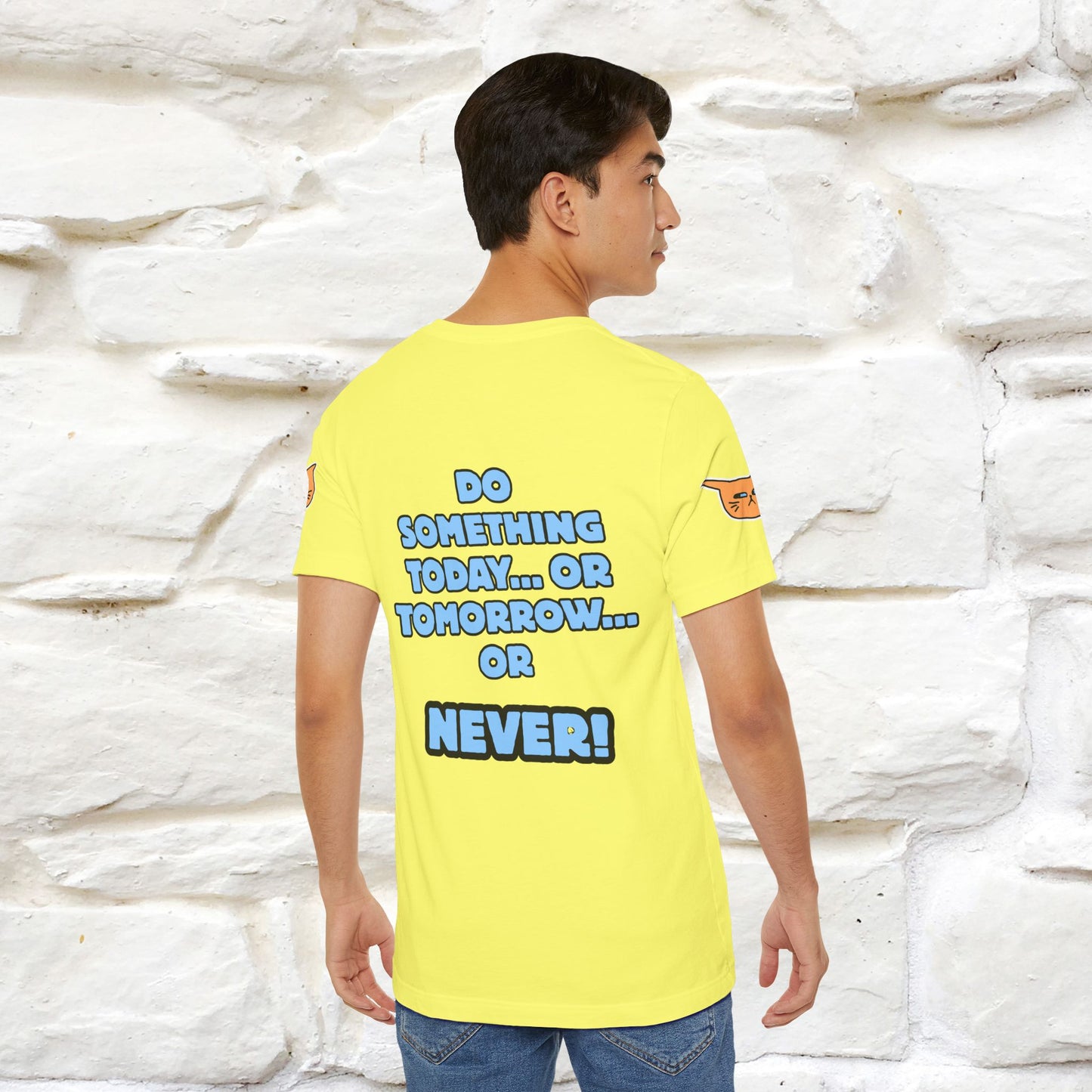 "Do something today… or tomorrow… or never." Cat T-Shirt| Front & Back Design | Nunu&Miao Studio