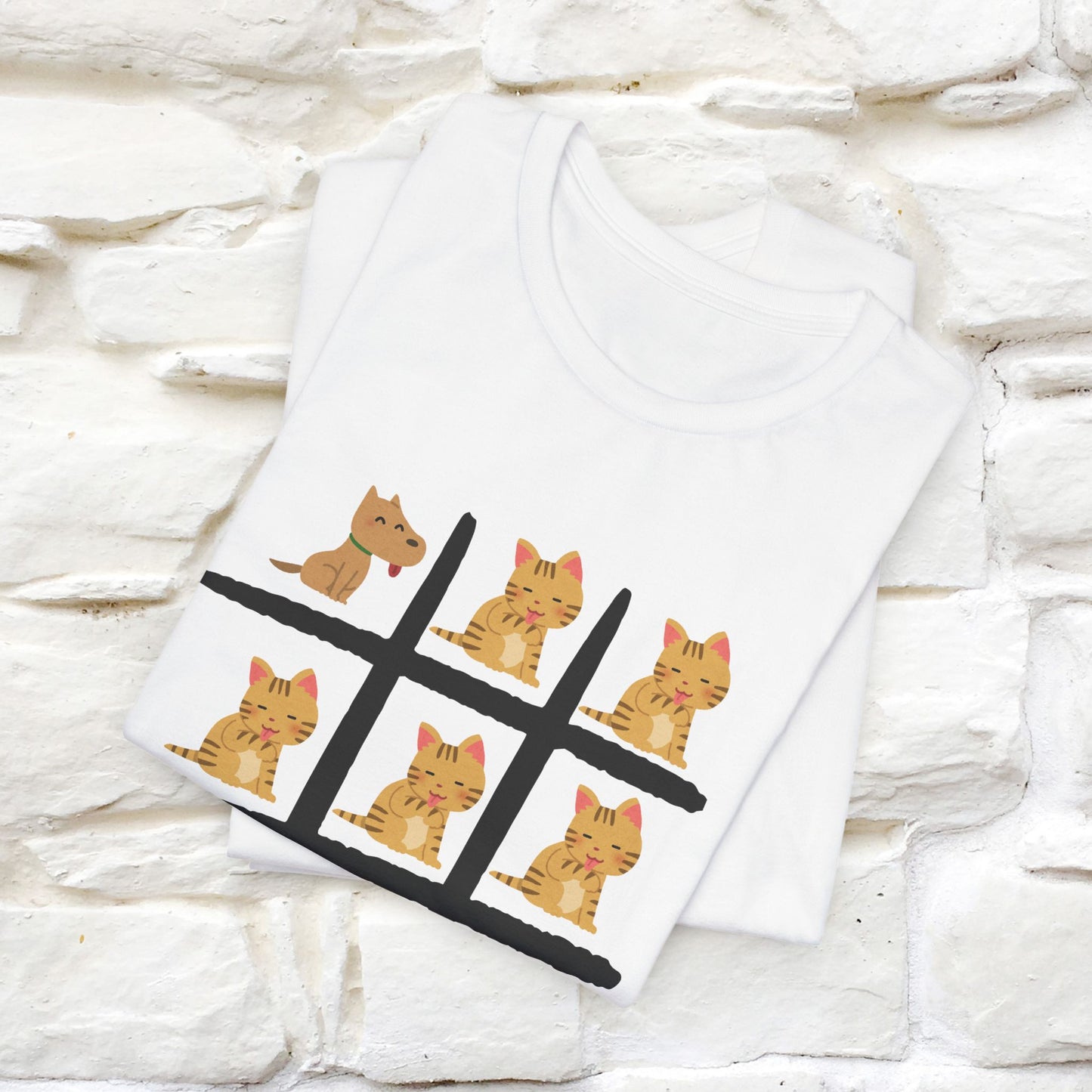 "Meow vs Woof: The Ultimate Match" Cat T-Shirt for Men & Women | 100% Cotton 🐾*