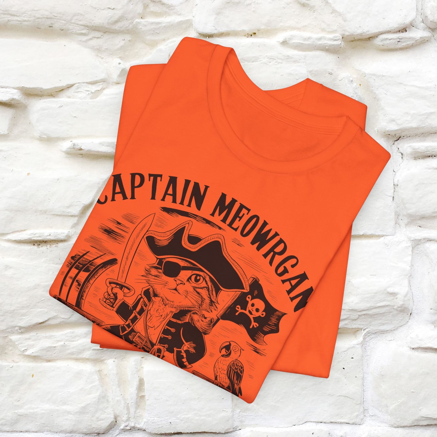 Captain Meowrgan Treasure Hunter T-Shirt | Adventure Cat Tee for Men & Women | 100% Cotton*