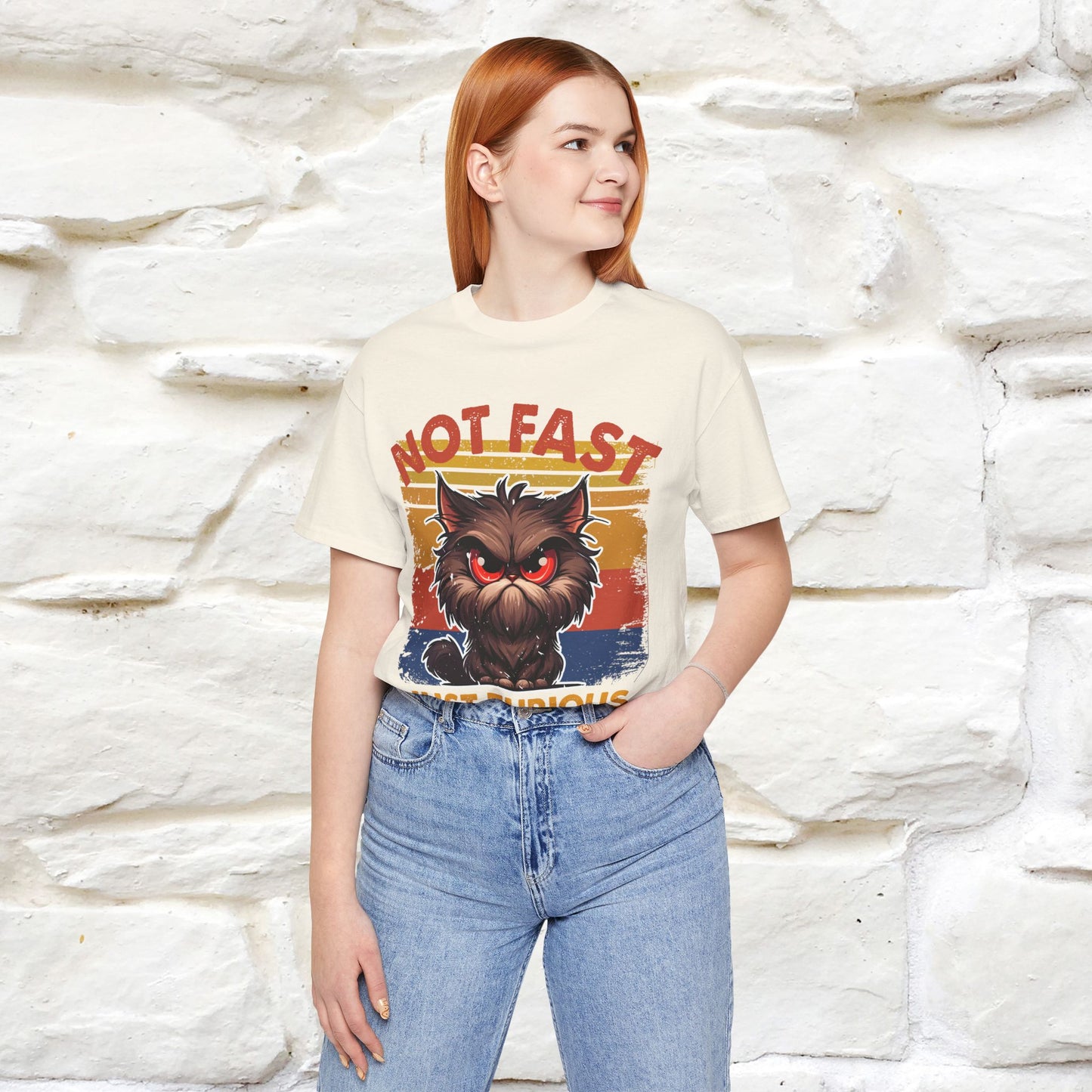 Not Fast, Just Furious |  Sarcastic Cat T-Shirt | Nunu&Miao Studio