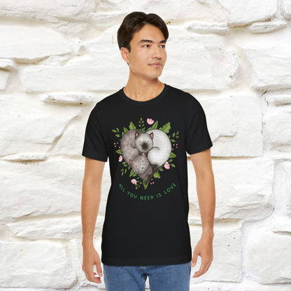 "All You Need Is Love" Cat T-Shirt | 100% Cotton* | Adorable Cat Apparel for Men & Women