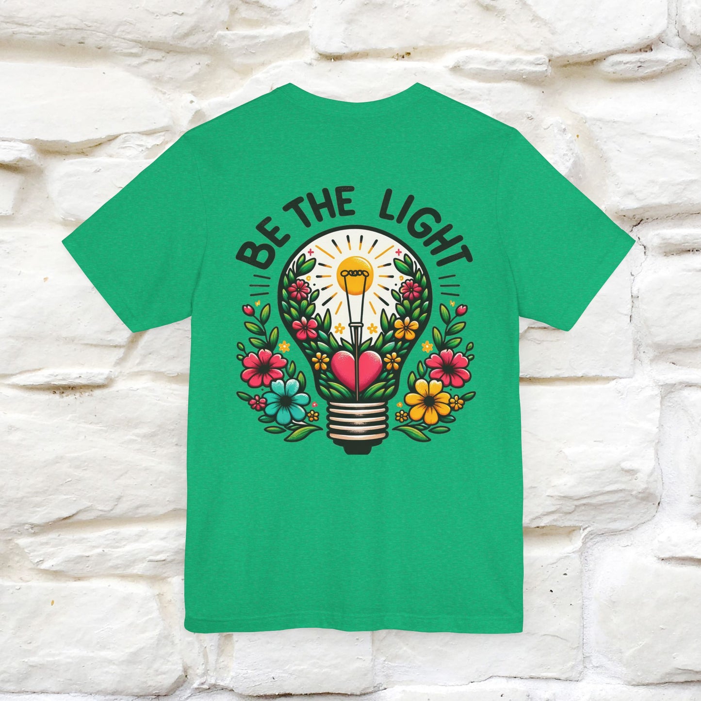 "Be The Light" Cat T-shirt for Men & Women | 100% Cotton* | Cat Lover Tee | Front & Back Design