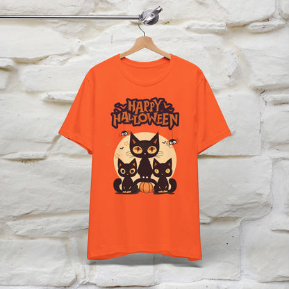 ''Black Cats Happy Halloween'' Unisex T-shirt 100% Cotton*