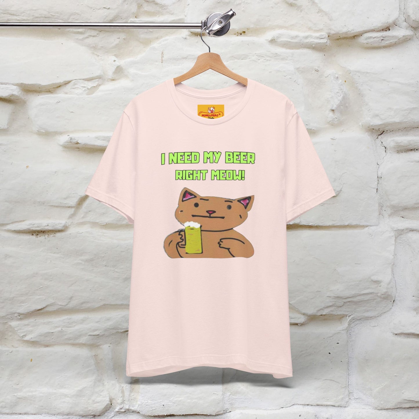 "I Need My Beer Right Meow!" Cat  T-shirt |Nunu&Miao Studio