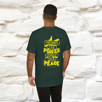 "You Have the Power to Protect Your Peace" Cat T-Shirt| Front & Back Design | Nunu&Miao Studio