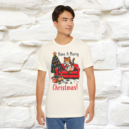 “Have A Merry Christmas! T-Shirt | Festive Cat Shirt for Men & Women | 100% Cotton”