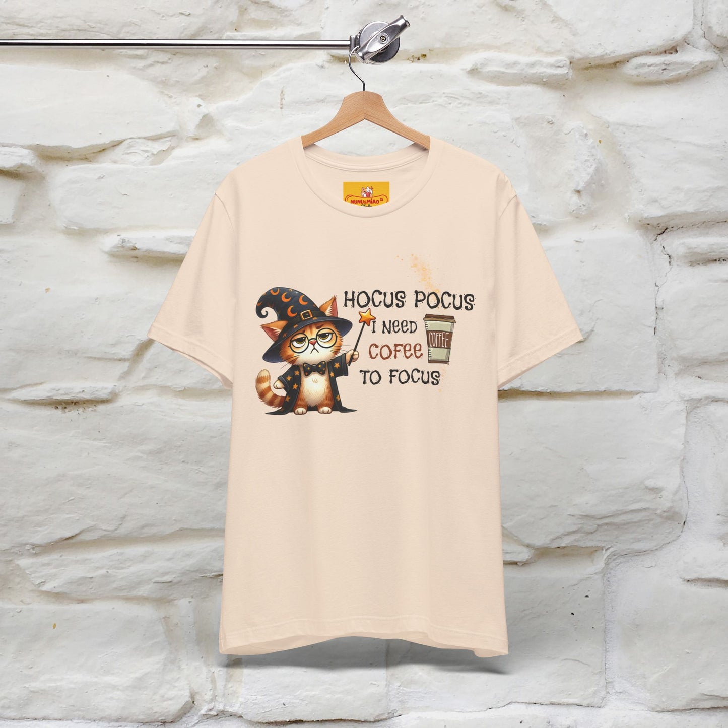 ''Hocus Pocus I Need Coffe To Focus'' Funny Cat Shirt | Nunu&Miao Studio
