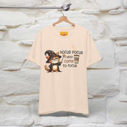 ''Hocus Pocus I Need Coffe To Focus'' Funny Cat Shirt | Nunu&Miao Studio