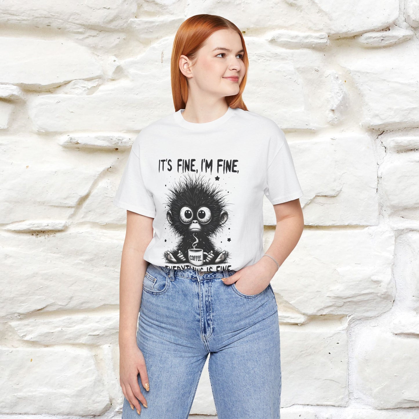 "It's Fine I'm Fine Everything Is Fine" |Monkey T-Shirt | Nunu&Miao Studio